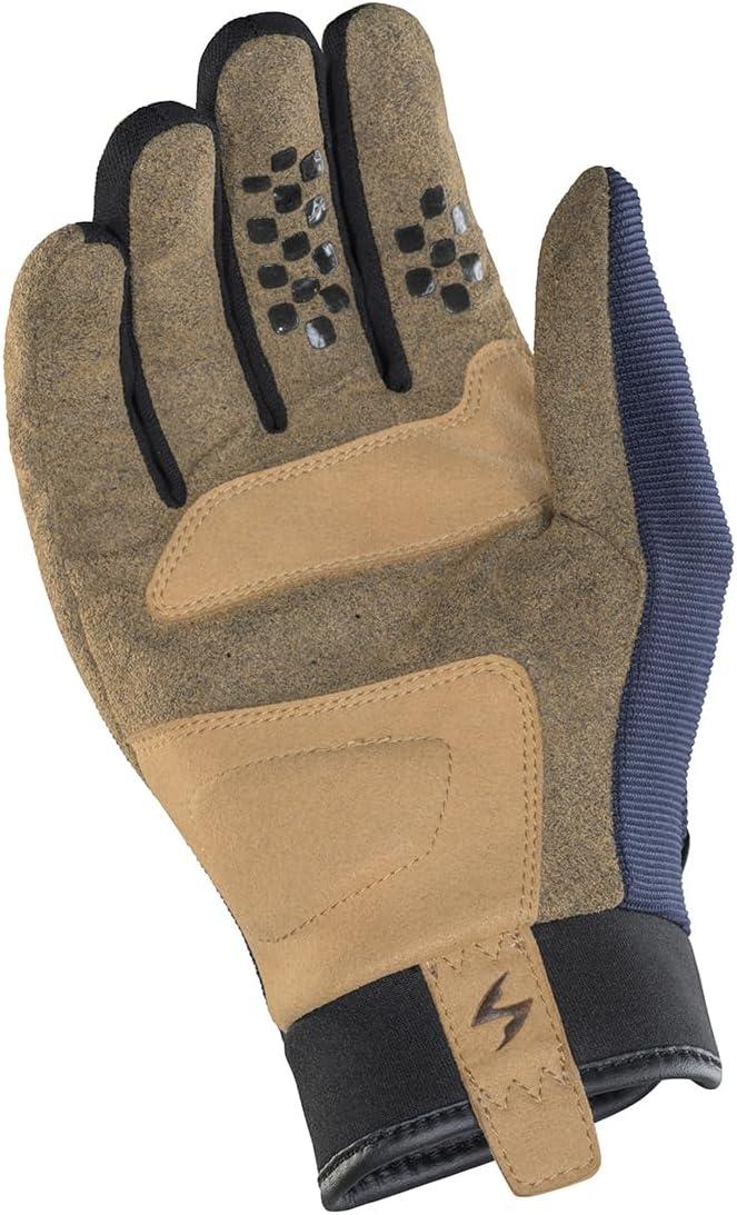 ScorpionEXO Stealth Grip Low Profile Soft Knuckle Motorcycle Gloves Touchscreen Compatible – Solid (Black – Small)(Dark Blue)