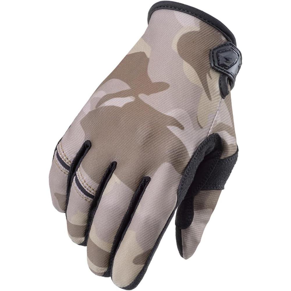 ScorpionEXO Moto-Flex Motorcycle Gloves Abrasion Resistant Touchscreen Compatible – Lone Star (Black/Gold – Medium)(Covert Ops Desert Storm)