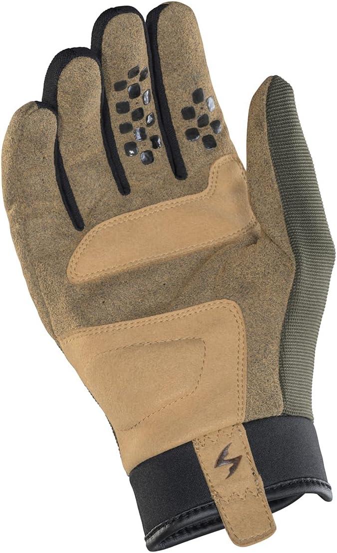 ScorpionEXO Stealth Grip Low Profile Soft Knuckle Motorcycle Gloves Touchscreen Compatible – Solid (Black – Small)(Hunter Green)