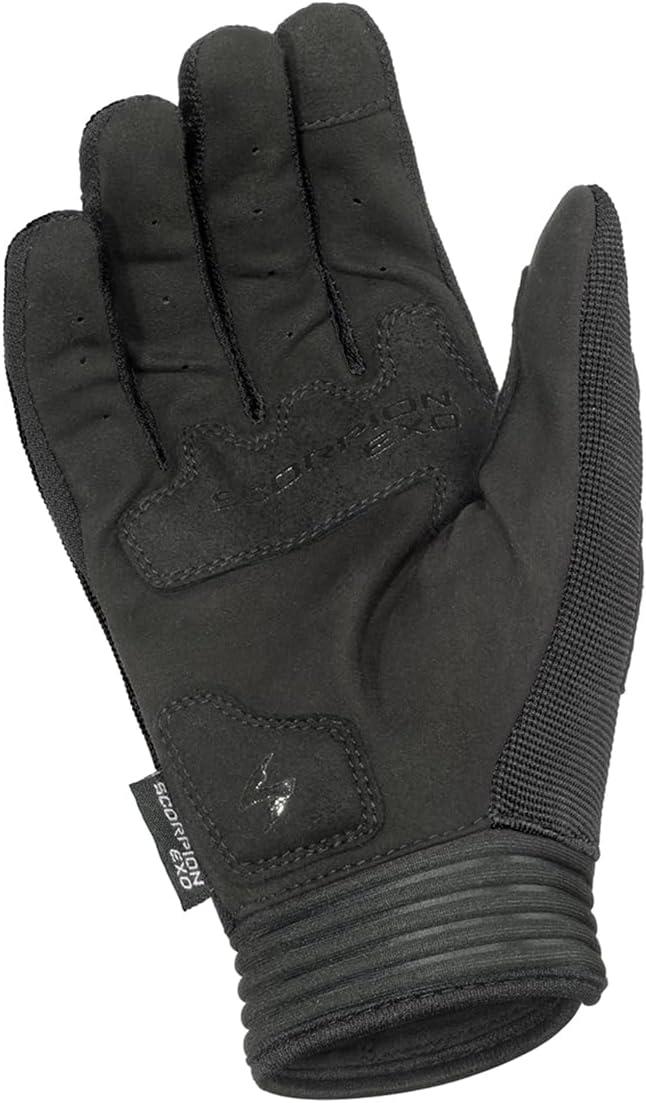 ScorpionEXO Skrub II Gloves Women’s Short Cuff Stretch Hook and Loop Motorcycle Riding Gloves Nash Leather (Black – Medium)
