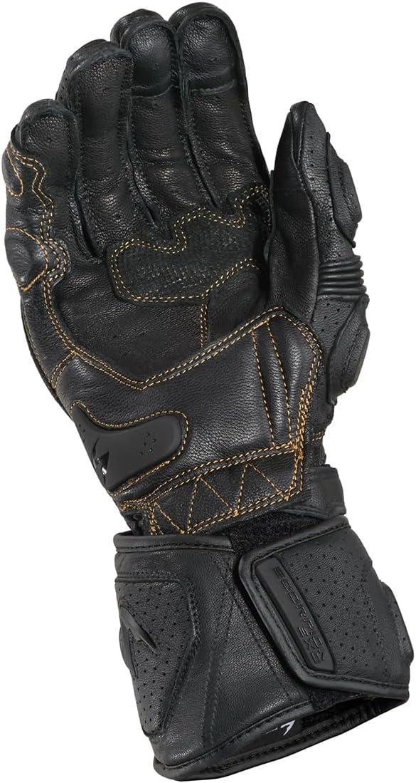 ScorpionEXO SG3 MK III Men’s Long-Gauntlet Motorcycle Gloves Goat Leather Carbon Fiber Reinforced Knuckle Touchscreen-Ready (Black – Small)(Black)