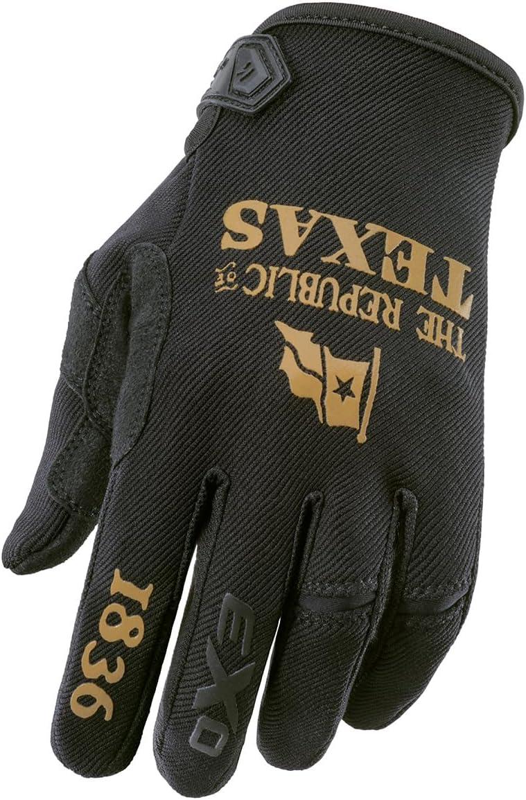 ScorpionEXO Moto-Flex Motorcycle Gloves Abrasion Resistant Touchscreen Compatible – Lone Star (Black/Gold – Medium)(Lone Star Black/Gold)