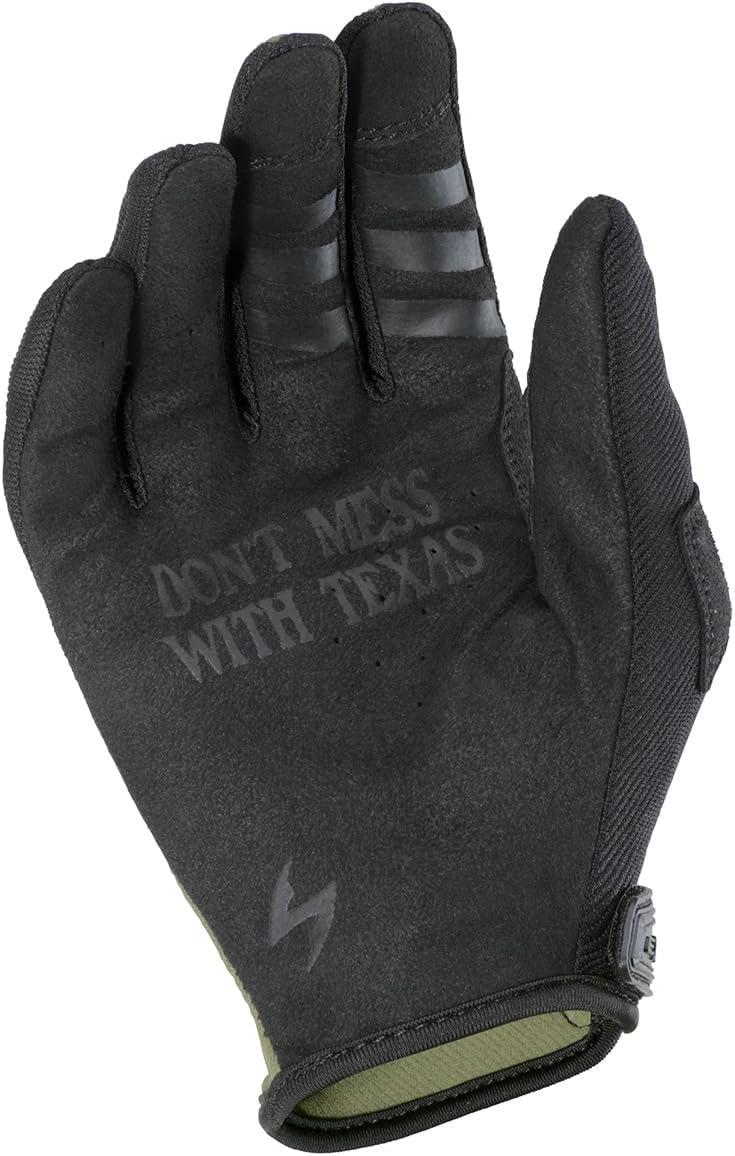 ScorpionEXO Moto-Flex Motorcycle Gloves Abrasion Resistant Touchscreen Compatible – Lone Star (Black/Gold – Medium)(Lone Star Olive/Black)