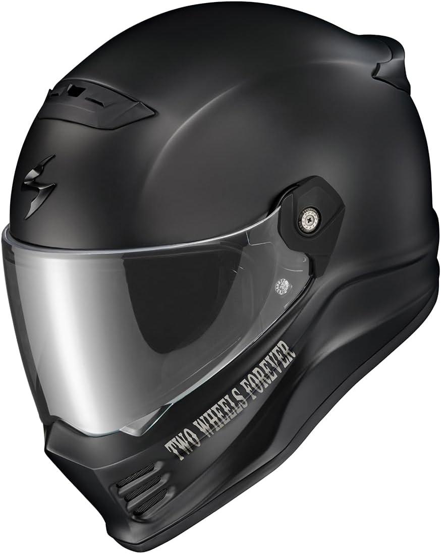 ScorpionEXO Covert FX Full Face Adult Motorcycle Helmet Street Fighter Style – Bluetooth Ready Speaker Pockets DOT ECE Solid (Matte Black – X-Large)(Vtv Matte Black)