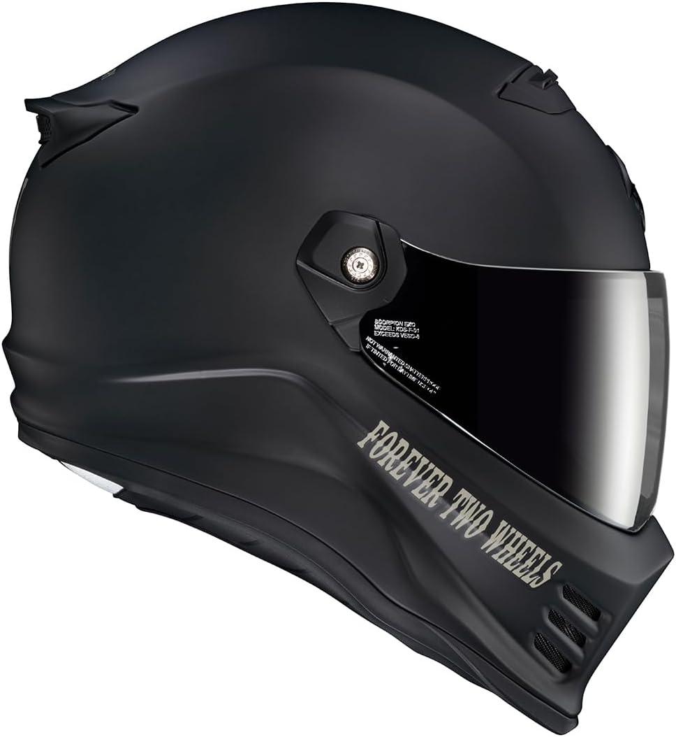 ScorpionEXO Covert FX Full Face Adult Motorcycle Helmet Street Fighter Style – Bluetooth Ready Speaker Pockets DOT ECE Solid (Matte Black – X-Large)(Vtv Matte Black)