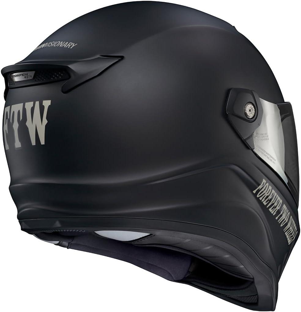 ScorpionEXO Covert FX Full Face Adult Motorcycle Helmet Street Fighter Style – Bluetooth Ready Speaker Pockets DOT ECE Solid (Matte Black – X-Large)(Vtv Matte Black)