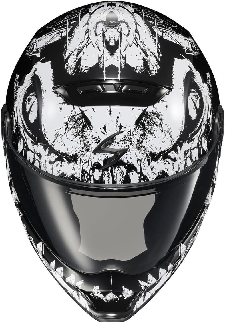 ScorpionEXO Covert FX Full Face Adult Motorcycle Helmet Street Fighter Style – Bluetooth Ready Speaker Pockets DOT ECE Solid (Matte Black – X-Large)(Caiman Gloss Black)