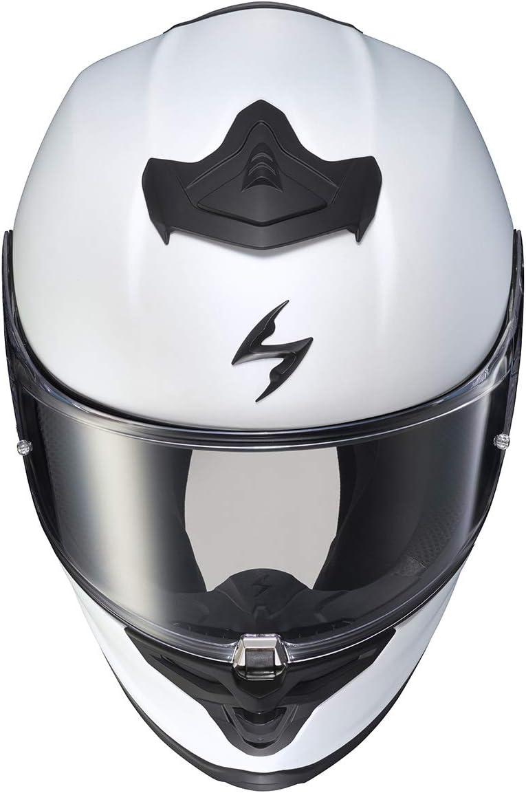 ScorpionEXO R1 Air Full Face Motorcycle Helmet with Pinlock Shield and Bluetooth Ready Speaker Pockets DOT ECE Solid (Matte Pearl White – Small)(Matte Pearl White)