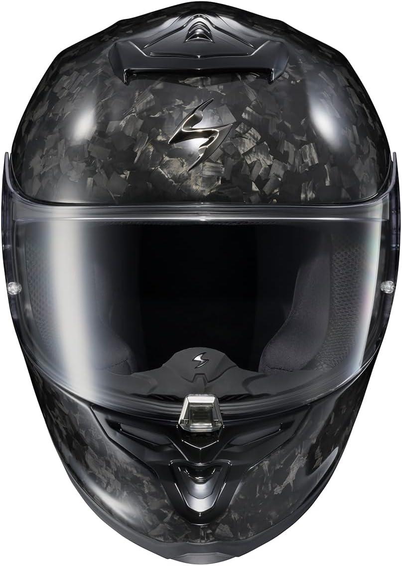 ScorpionEXO R1 Air Carbon Fiber Full Face Motorcycle Helmet with Pinlock Shield Bluetooth Ready Speaker Pockets DOT ECE Onyx (Onyx Gloss Black – Medium)(Onyx Gloss Black)