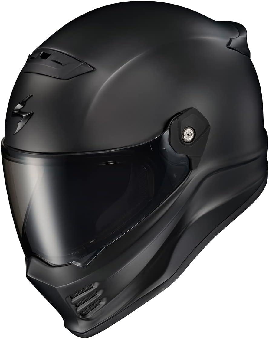 ScorpionEXO Covert FX Full Face Adult Motorcycle Helmet Street Fighter Style – Bluetooth Ready Speaker Pockets DOT ECE Solid (Matte Black – X-Large)(Matte Black)
