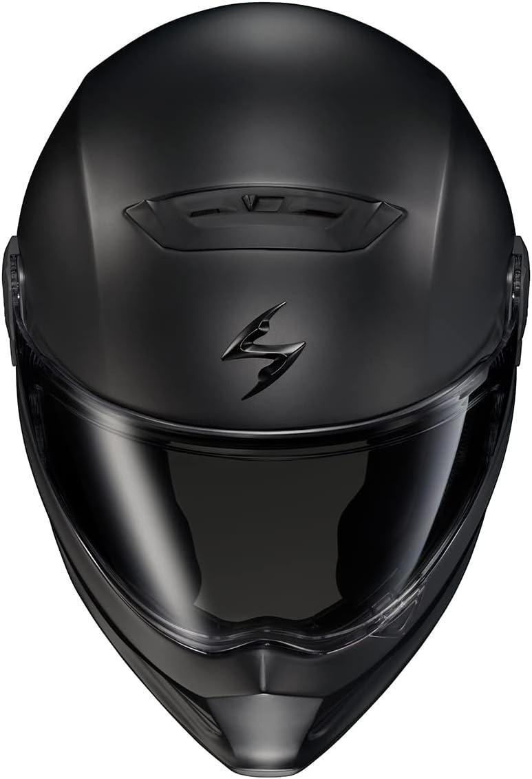 ScorpionEXO Covert FX Full Face Adult Motorcycle Helmet Street Fighter Style – Bluetooth Ready Speaker Pockets DOT ECE Solid (Matte Black – X-Large)(Matte Black)