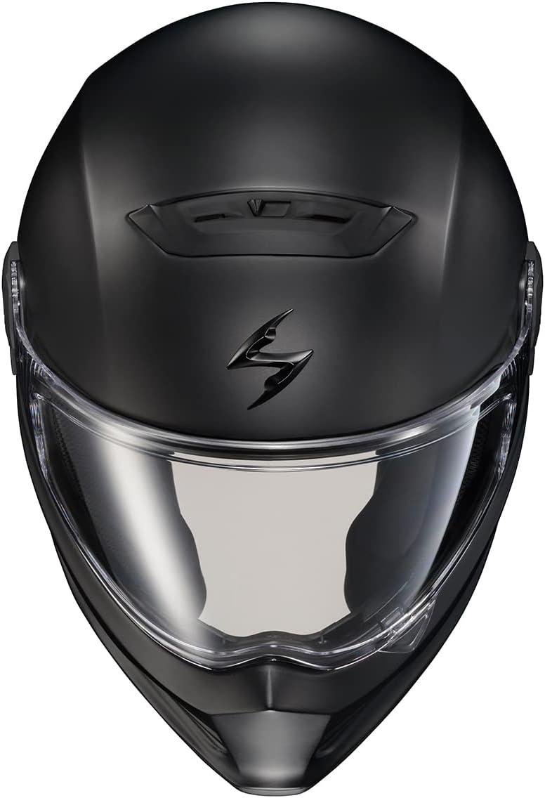 ScorpionEXO Covert FX Full Face Adult Motorcycle Helmet Street Fighter Style – Bluetooth Ready Speaker Pockets DOT ECE Solid (Matte Black – X-Large)(Matte Black)
