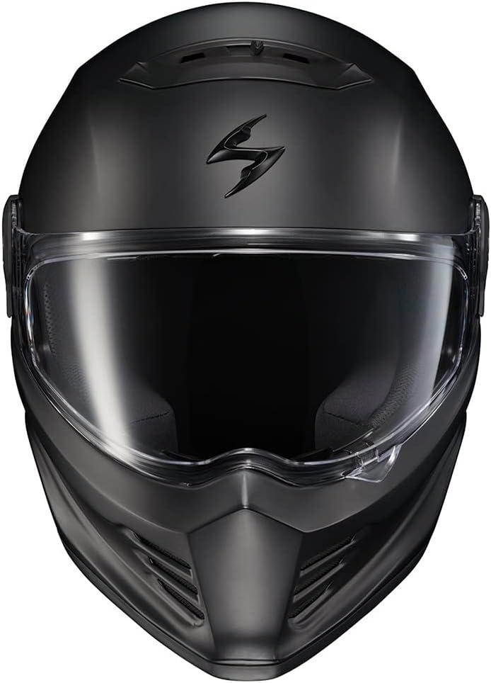 ScorpionEXO Covert FX Full Face Adult Motorcycle Helmet Street Fighter Style – Bluetooth Ready Speaker Pockets DOT ECE Solid (Matte Black – X-Large)(Matte Black)
