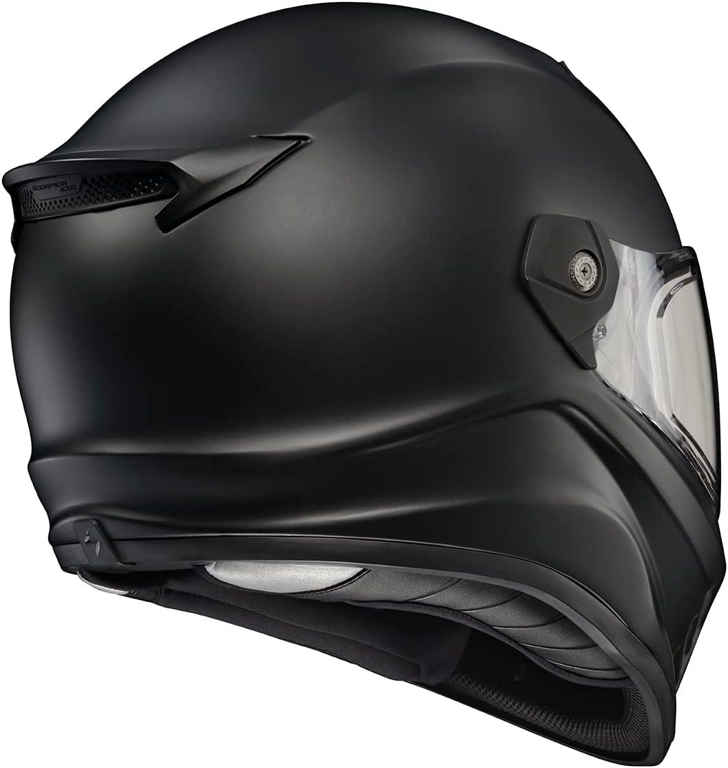 ScorpionEXO Covert FX Full Face Adult Motorcycle Helmet Street Fighter Style – Bluetooth Ready Speaker Pockets DOT ECE Solid (Matte Black – X-Large)(Matte Black)