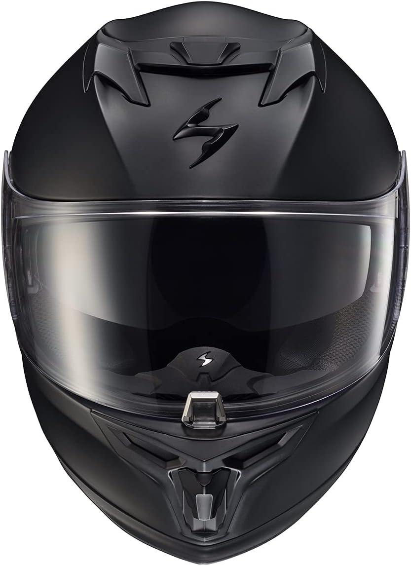 ScorpionEXO T520 Full Face Touring Motorcycle Helmet with Bluetooth Ready Speaker Pockets DOT ECE Approved Nama-Shimi (Black/Gold – Medium)(Matte Black)