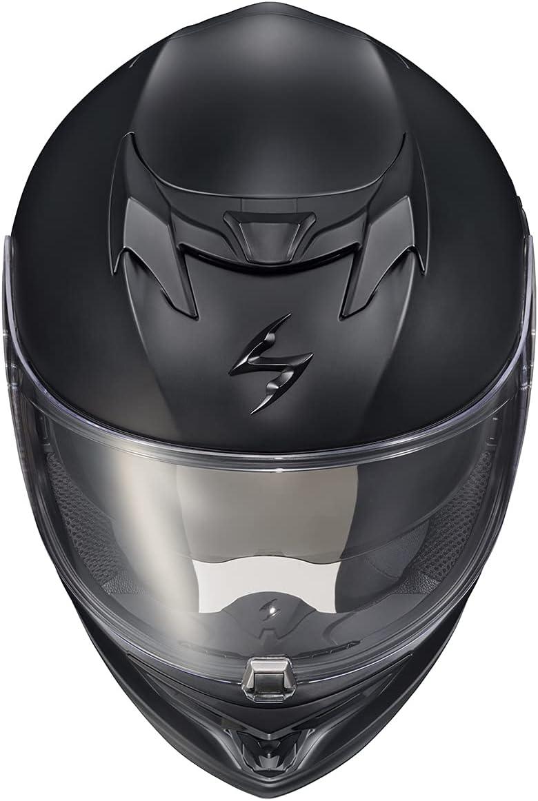 ScorpionEXO T520 Full Face Touring Motorcycle Helmet with Bluetooth Ready Speaker Pockets DOT ECE Approved Nama-Shimi (Black/Gold – Medium)(Matte Black)