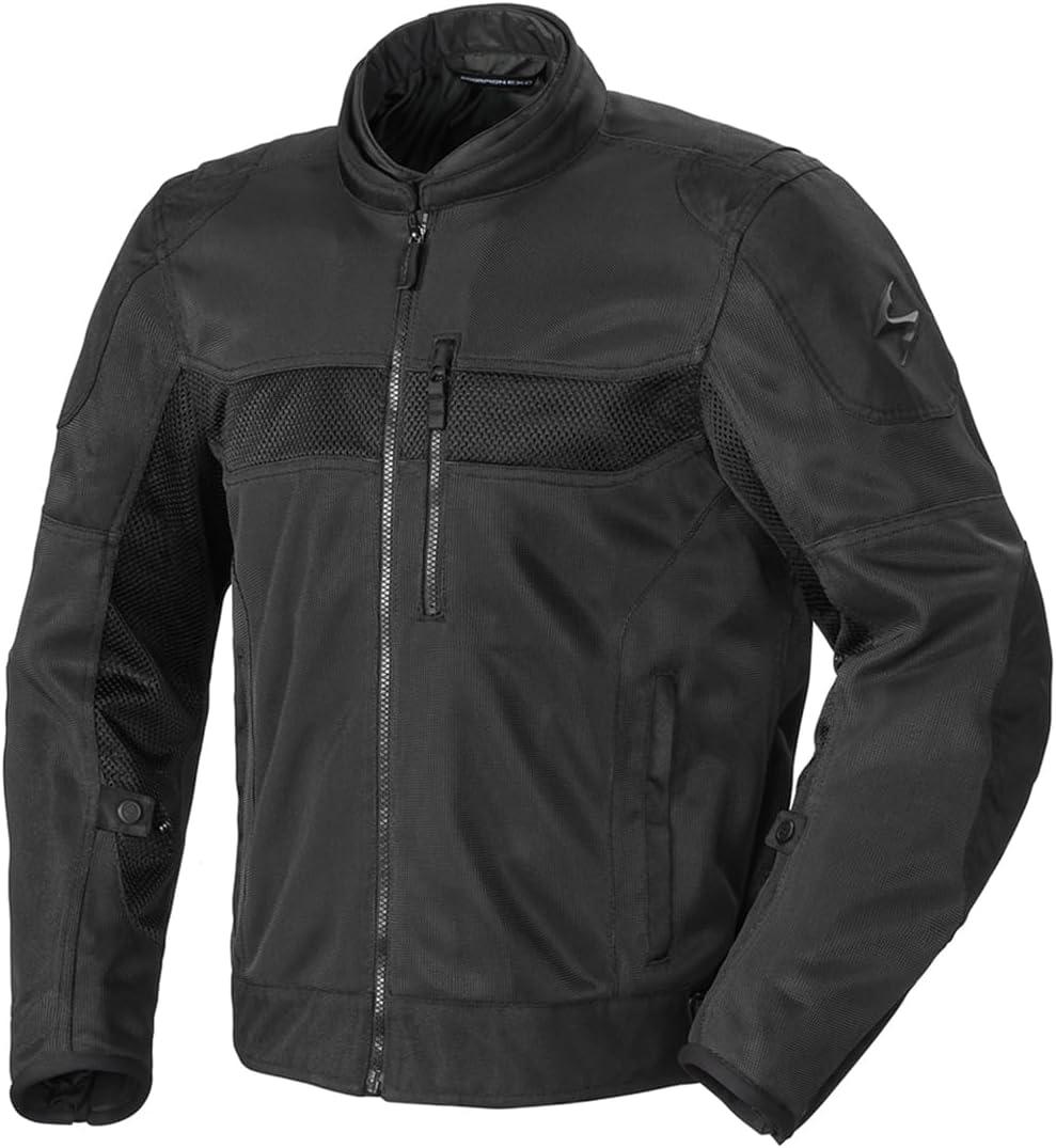 ScorpionEXO Vortex Air II Men’s Mesh Jacket Reflective Motorcycle Waterproof Liner Breathable Riding Gear Reinforced(Black)