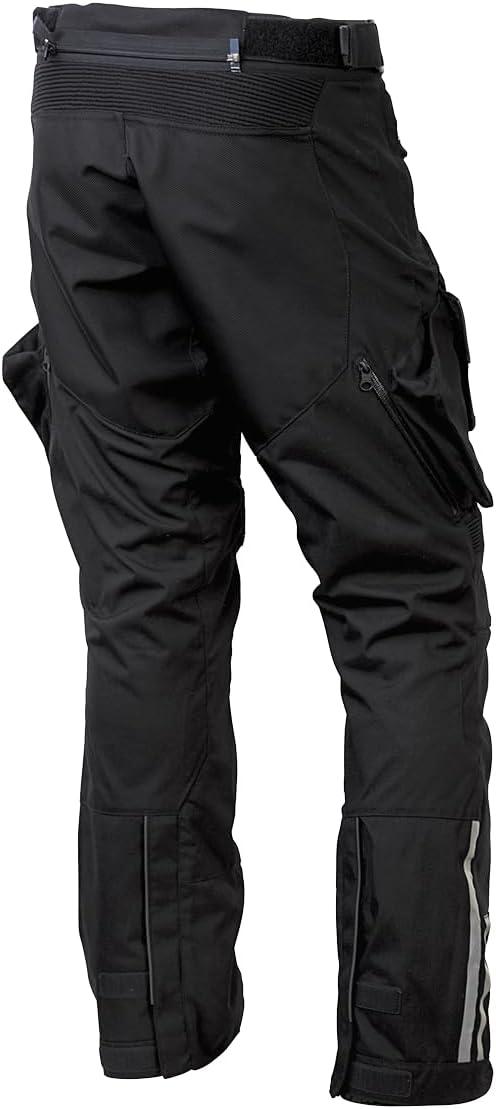 ScorpionEXO Yosemite Mens All Season Water Resistant Windproof Textile Adventure Touring Motorcycle Pants with CE-Rated Armor(Black)