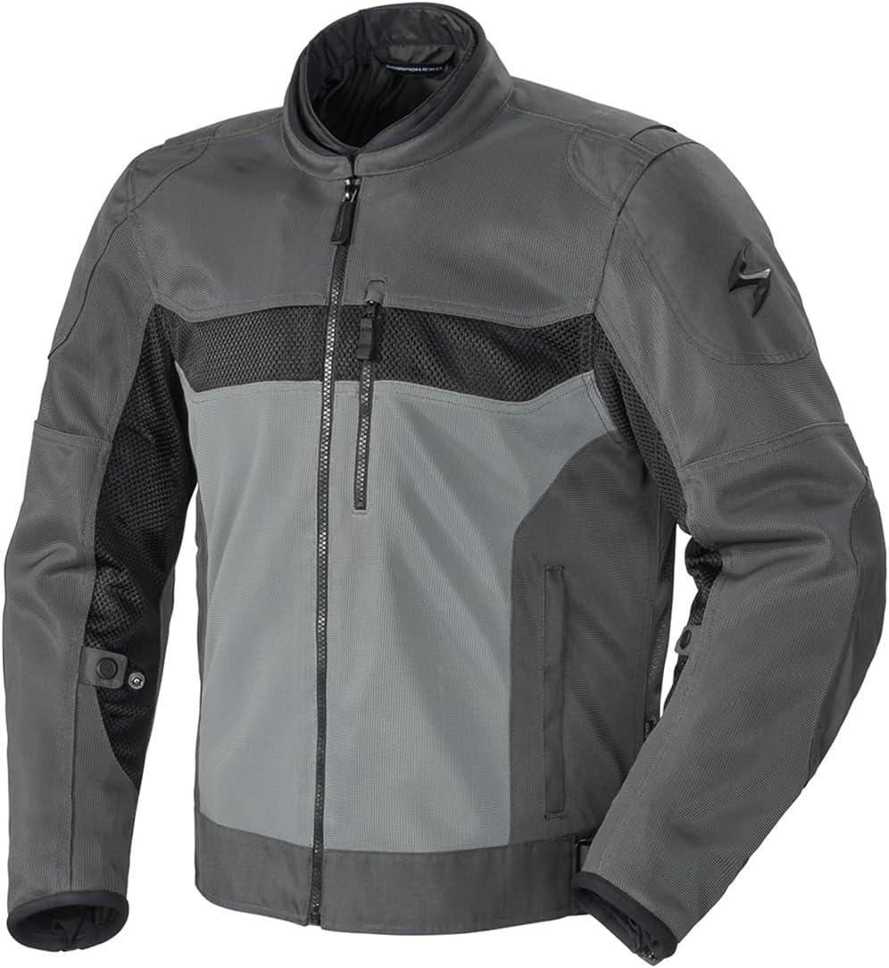 ScorpionEXO Vortex Air II Men’s Mesh Jacket Reflective Motorcycle Waterproof Liner Breathable Riding Gear Reinforced(Dark Grey/Black)