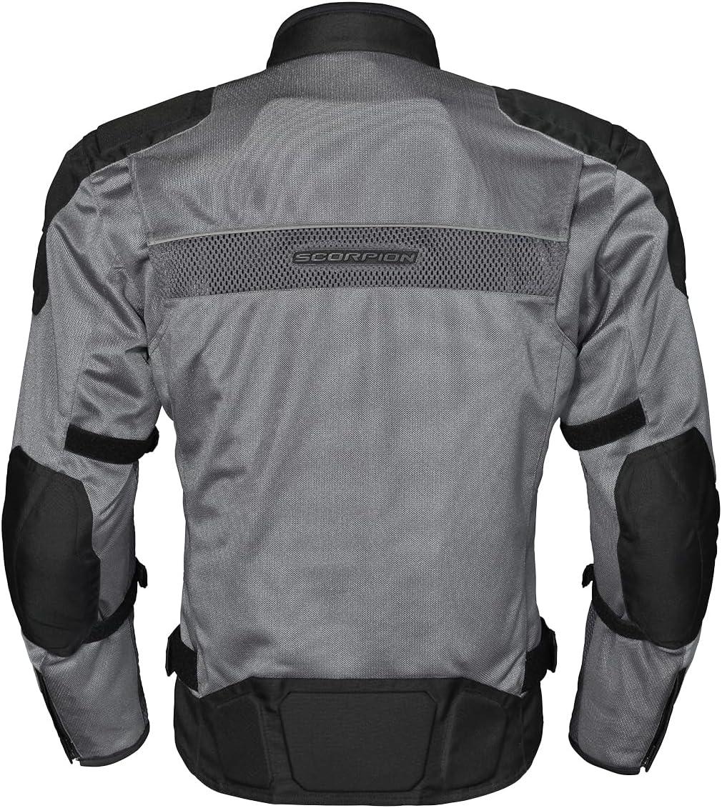 ScorpionEXO Vortex Air Men’s Mesh Reflective Motorcycle Riding Jacket Abrasion Resistant with CE-Rated Armor (Black – Large)(Dark Grey)