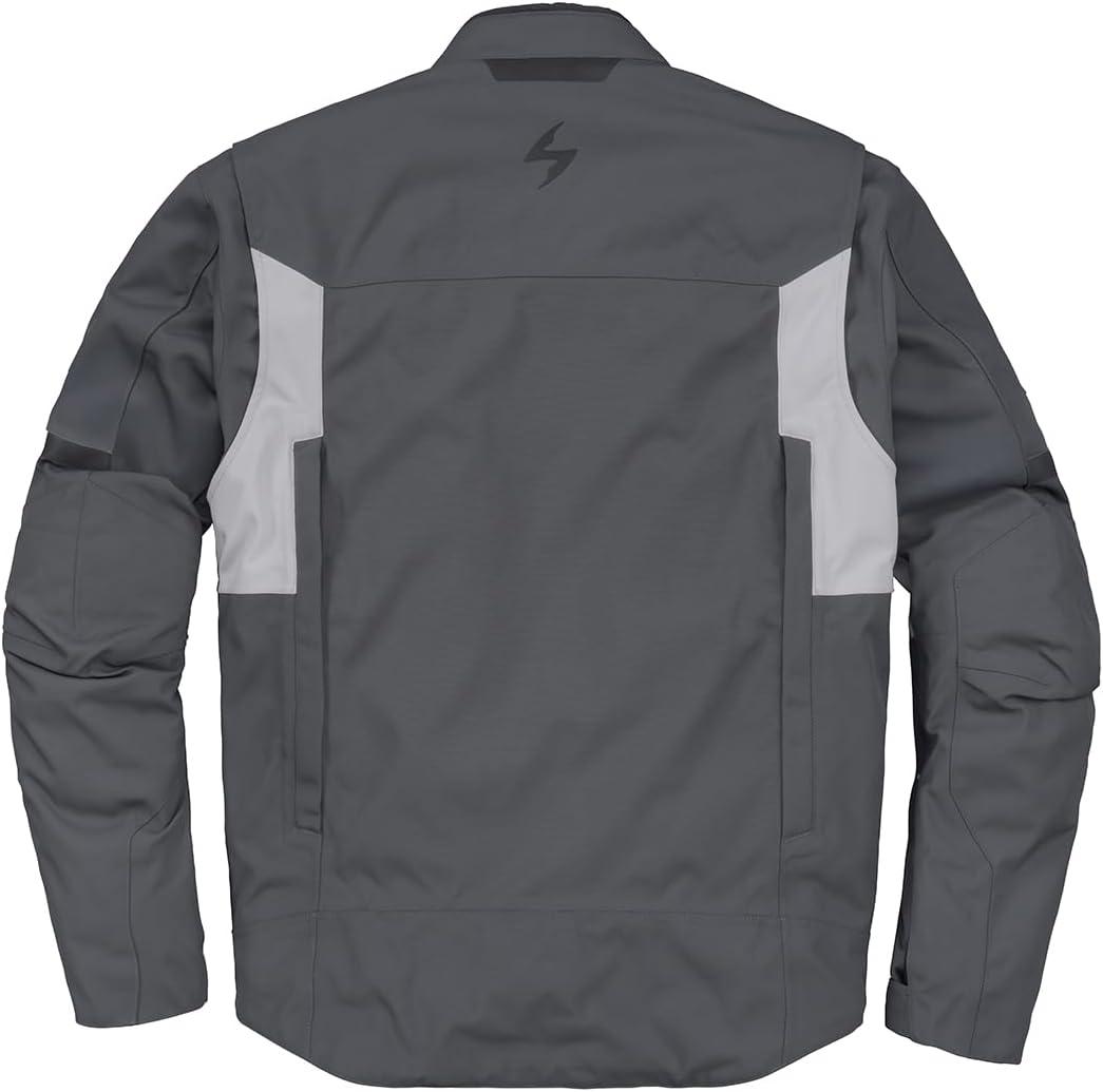 ScorpionEXO Optima II Men’s Mesh Reflective Motorcycle Riding Jacket Abrasion-Resistant (Black – Small)(Grey)