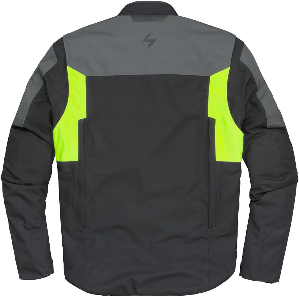 ScorpionEXO Optima II Men’s Mesh Reflective Motorcycle Riding Jacket Abrasion-Resistant (Black – Small)(Hi-vis)