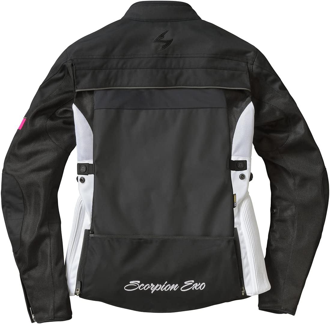 ScorpionEXO Cargo Air Womens Mesh Motorcycle Summer Riding Jacket with CE Rated Armor – Adjustable includes Storage Bag(Pink)