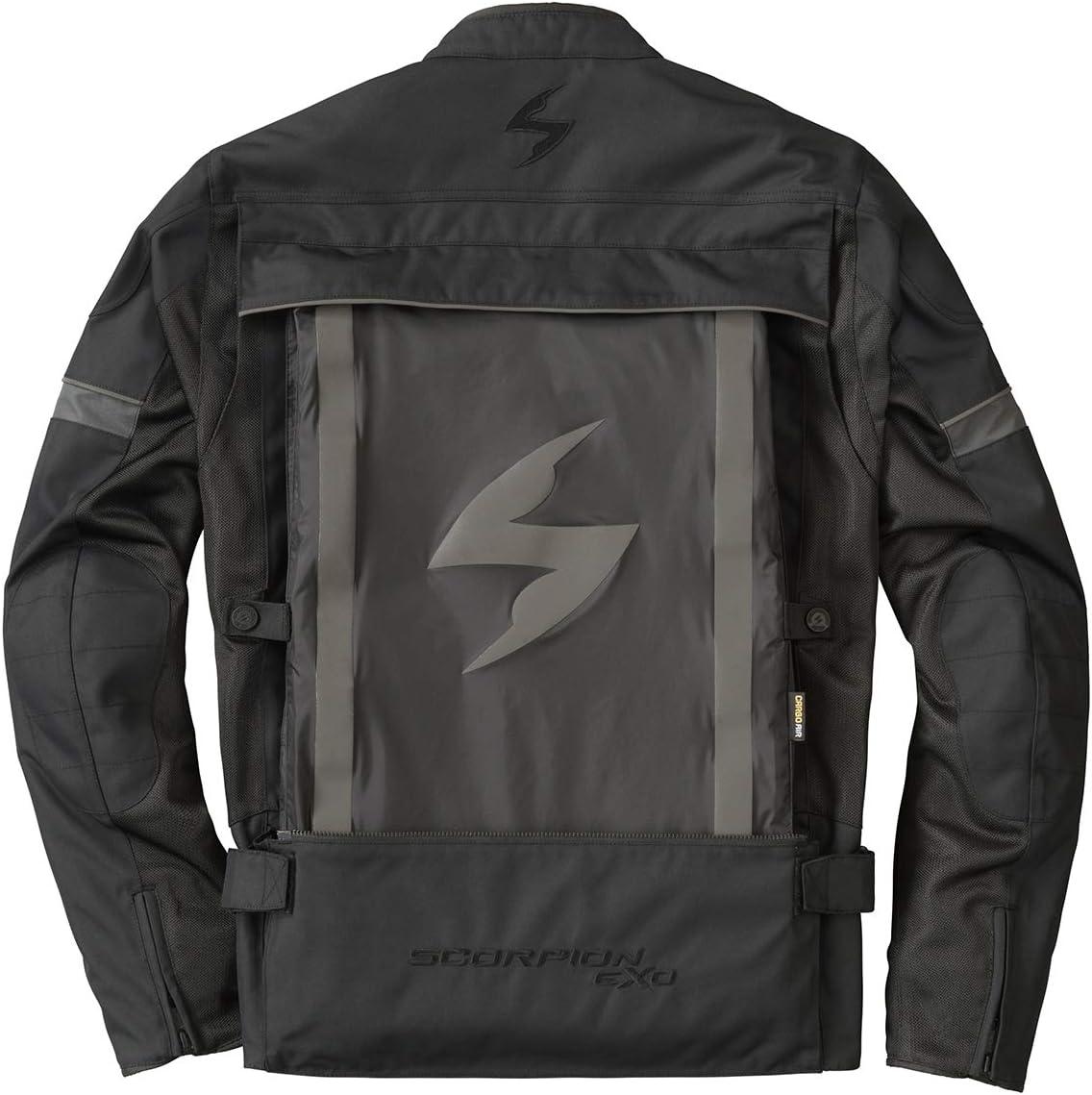 ScorpionEXO Cargo Air Men’s Lightweight Mesh Reflective Motorcycle Riding Jacket Abrasion-Resistant CE-Rated Armor Cargo Bag(Black)